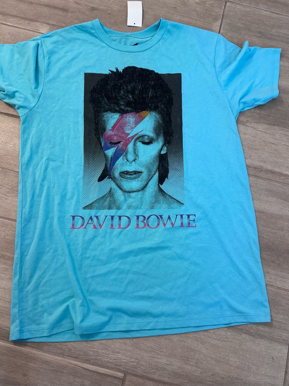 Blue Short-Sleeve Graphic Band Tee - David Bowie